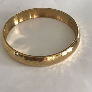 QVC ‘Steel Time’ Heavy Gold Bangle Bracelet